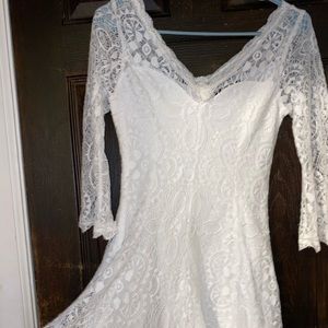 White lace dress